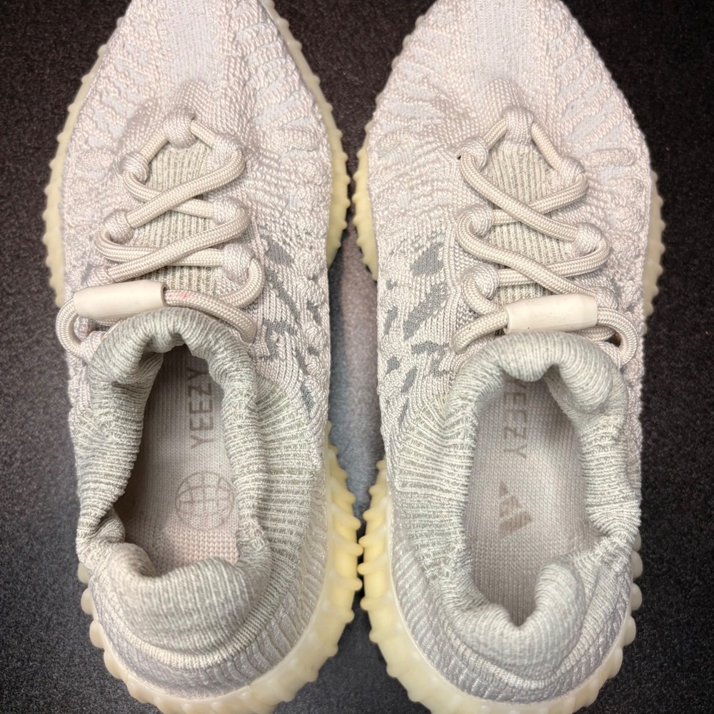 adidas Yeezy Boost 350 V2 CMPCT slate bone 3D knit women size 6 cream gray - Picture 4 of 8